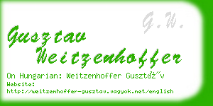 gusztav weitzenhoffer business card